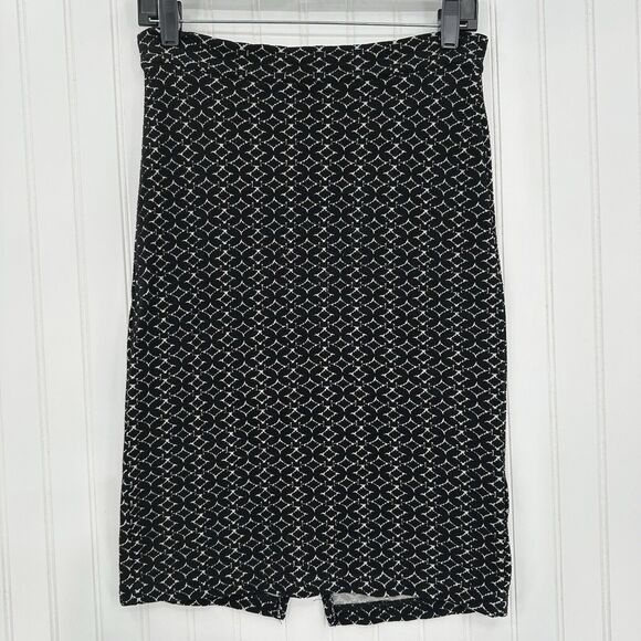 Maeve Dresses & Skirts - Pencil Skirt Anthropologie Maeve Womens Small Black Slit Tencel Diamond Academia